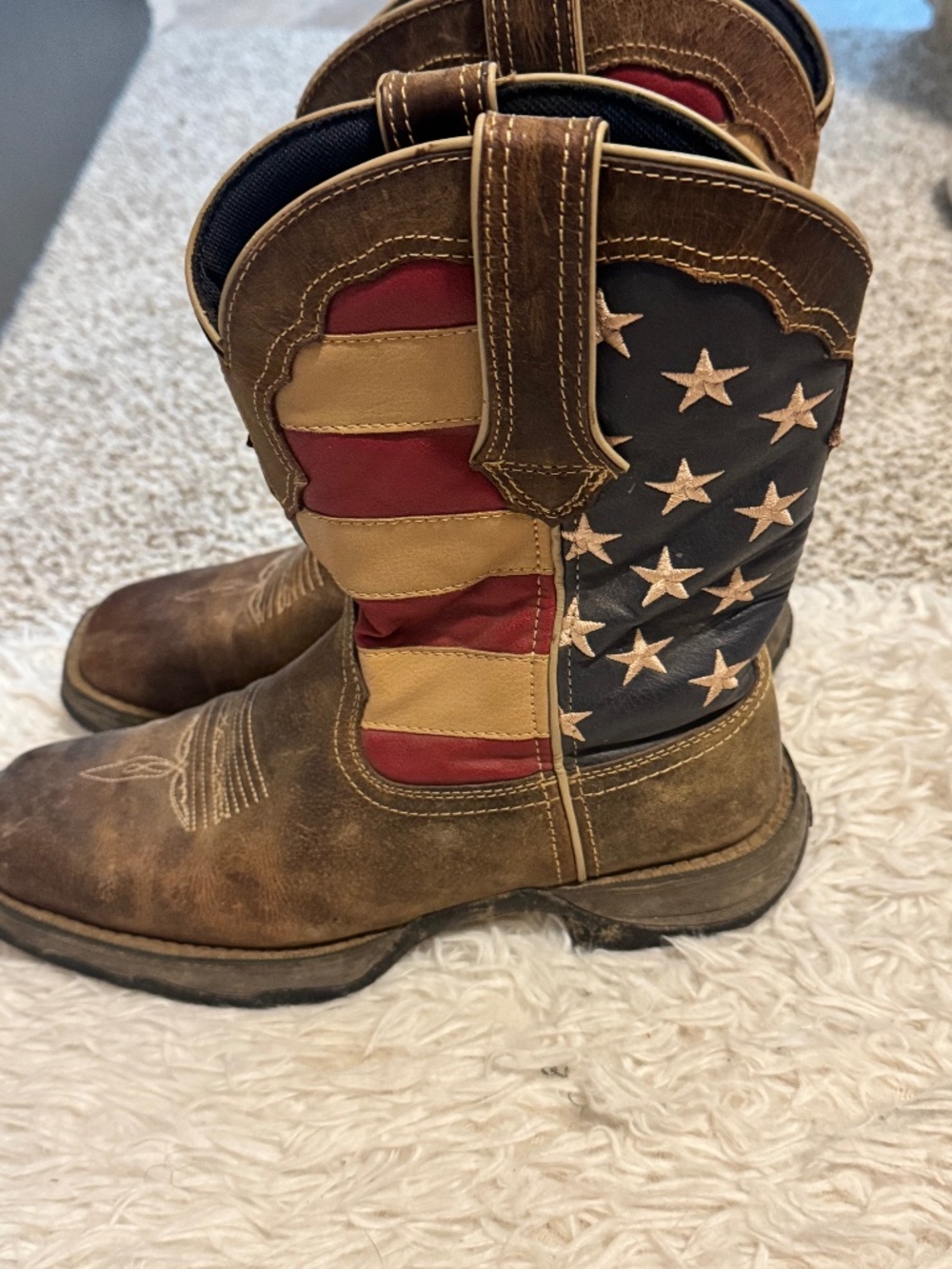 8.5 American flag cowgirl boot